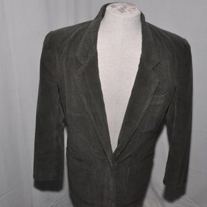 Jennifer Eden Green Corduroy Blazer